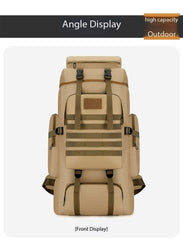 Canvas Large Capacity Backpack Travel Bag Men's Backpack Outdoor Sports Mountaineering Bag Hiking Retro Military Bag