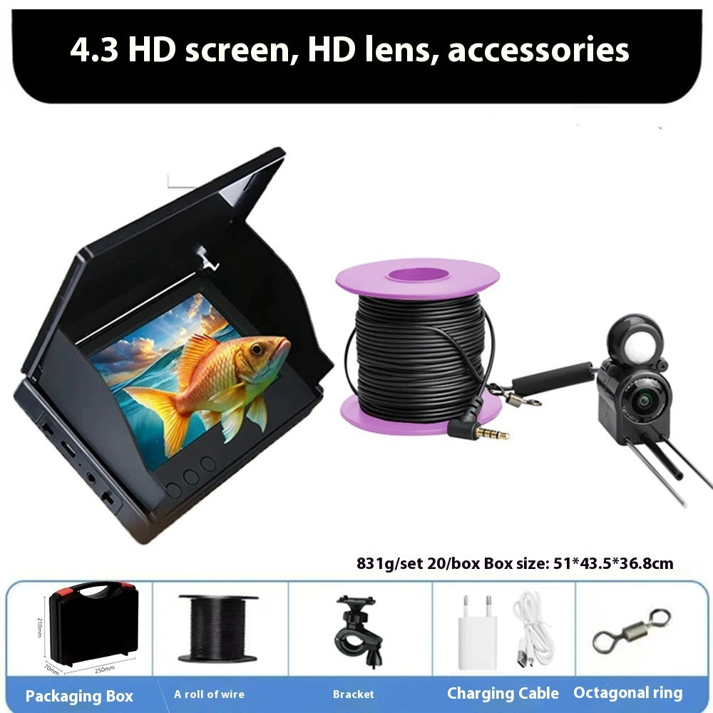 Underwater Visual Fish Finder Display Screen Night Vision Waterproof Ultra-clear Camera